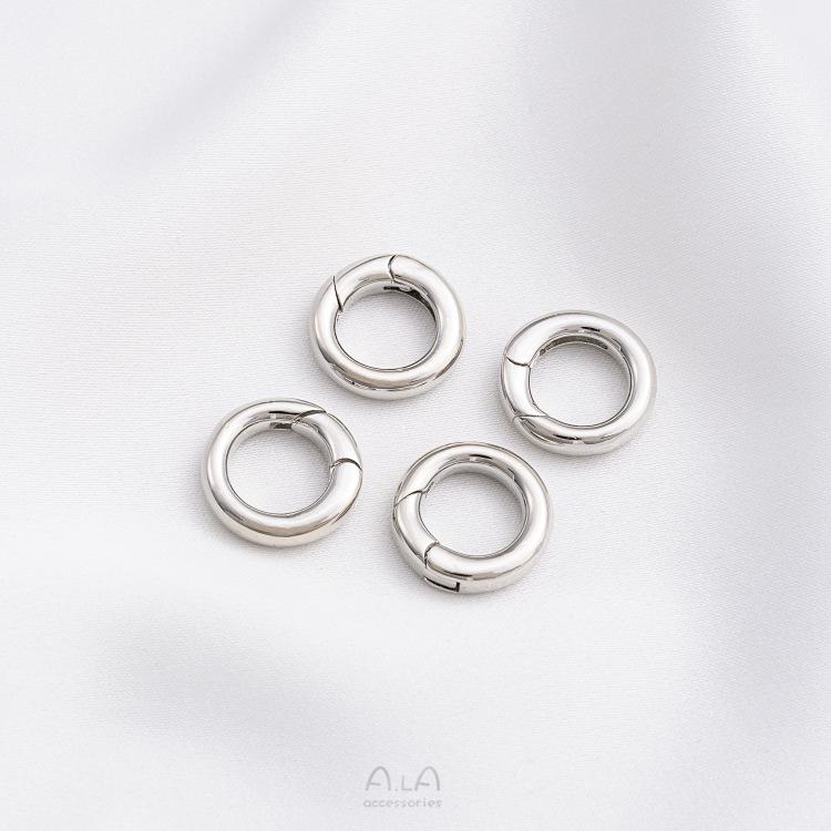 Овальный пружинный замок из золота 14 карат: Сохраняющий цвет DIY Жемчужная цепочка Застежка-лобстер Аксессуар