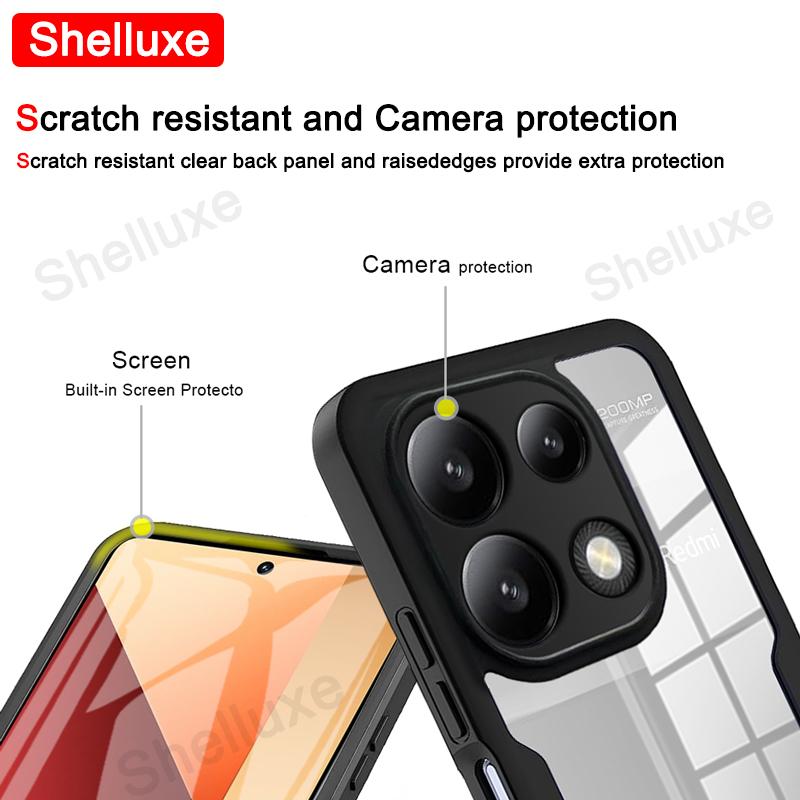 PocoX6 360 Полный корпус Прозрачный чехол Shelluxe для Xiaomi POCO X6 Pro Pocophone X6Pro 5G Силиконовый Двусторонний Чехол для телефона