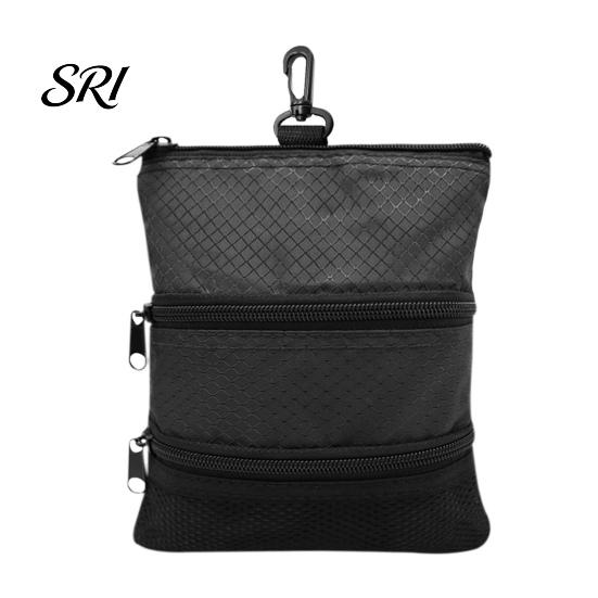 Golf Accessories Bag Ball with Waist Clip 3 Pockets Waterproof Nylon Pocket Tee Tools Organizer Pouch Holder Men Women Enthusiasts Gift Storage