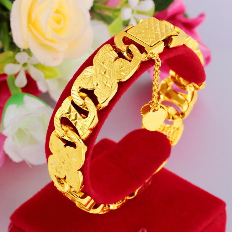 Gold Plated Jewelry Bracelet Female Simulation Gold Car Flower Bracelet Ethnic Wind Ladies Bracelet