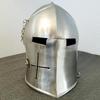 Medieval Barbuta Helmet Knight Armor 18g Mild Steel Helmet LARP Cosplay Halloween Costume Visored Warrior Helmet Gift