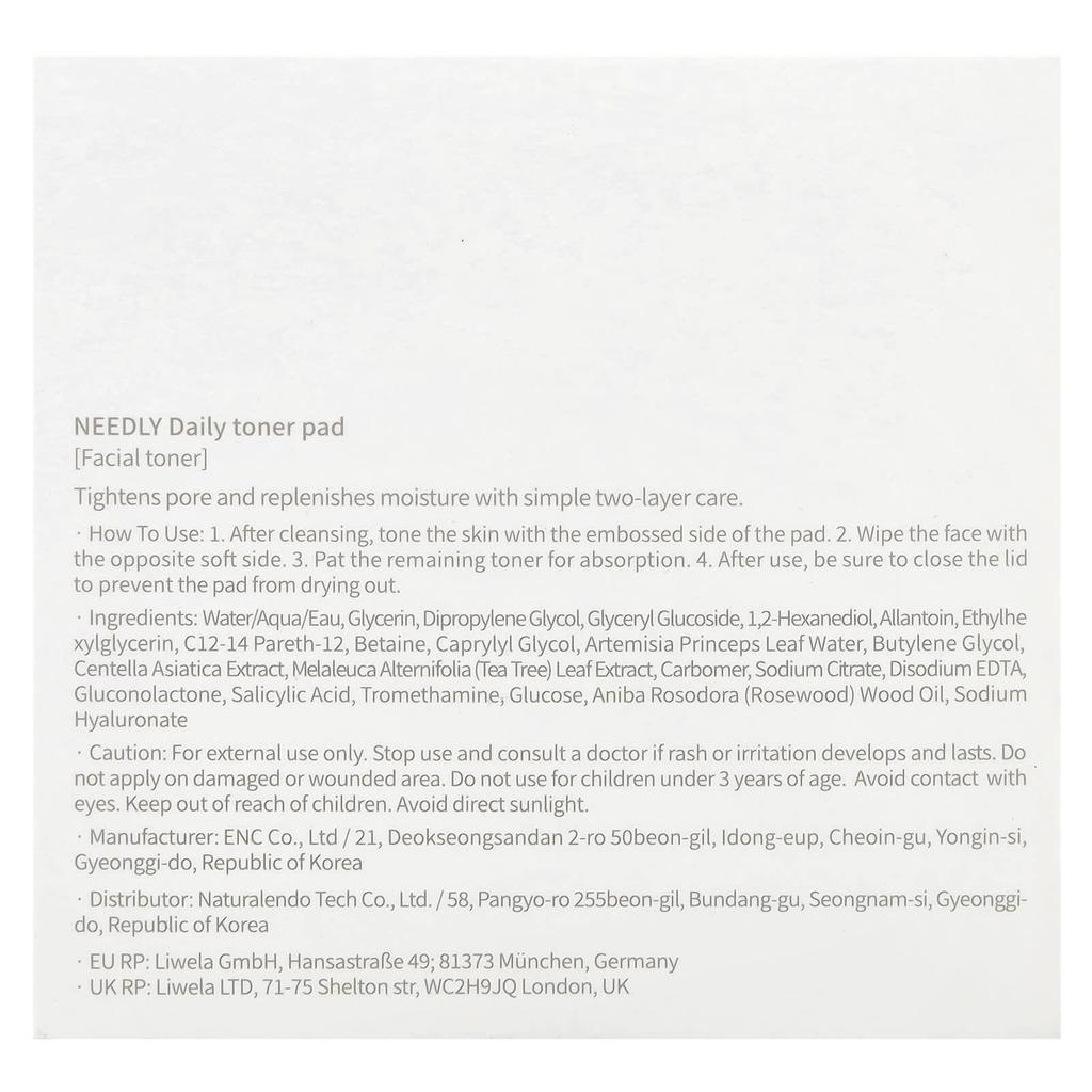 Daily Toner Pad, 60 Sheets, 280G