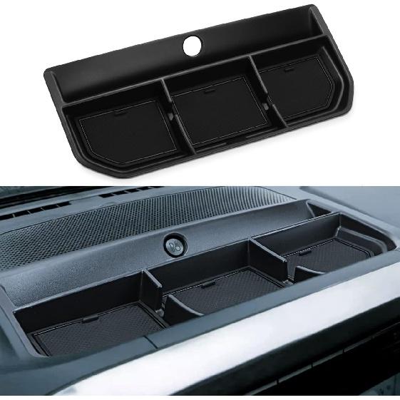 Auovo Dashboard Organizer Tray for Ford F150 2021 2022 2023 Center Console Car Dashboard Accessories Phone Holder ABS Insert Secondary Storage Box