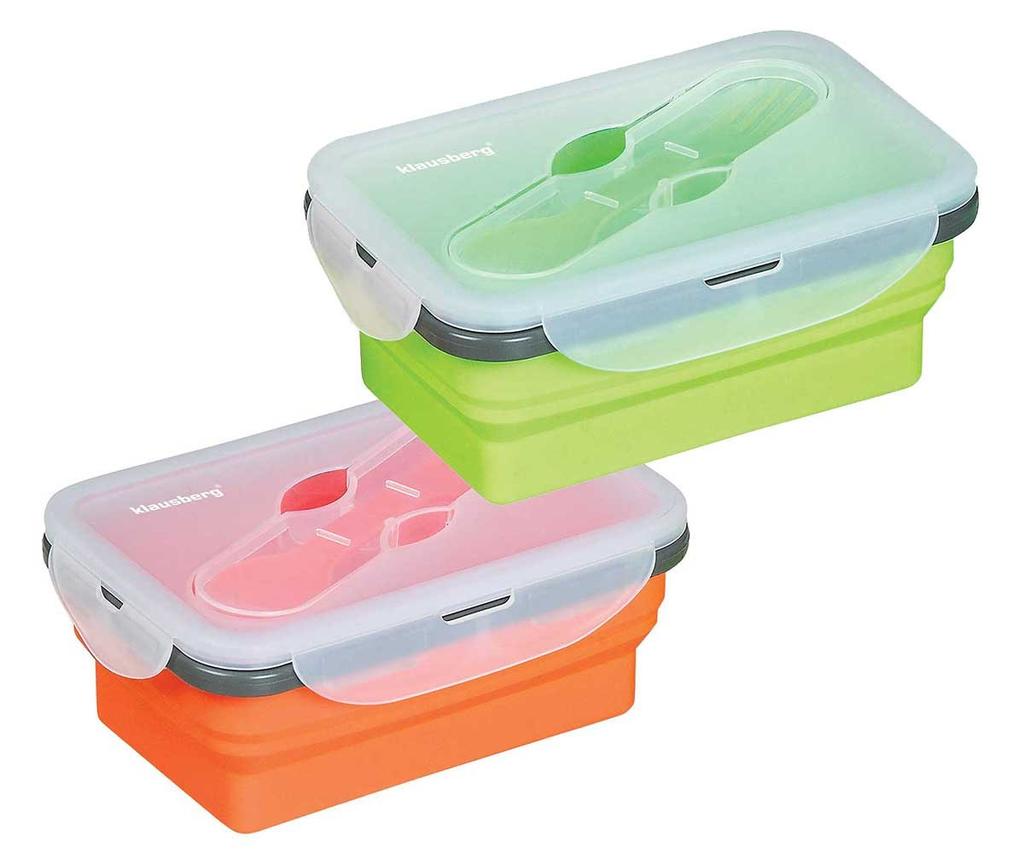 SILICONE FOLDABLE LUNCH BOX KLAUSBERG KB-7021