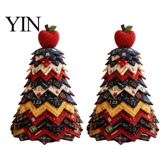 Parent Child Sewing Project DIY Christmas Tree Craft Kit, Handmade Art Crafts for Kids And Family Activity Adults, Interactive Fabric Set Holiday Home