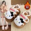 Милые мультяшные хлопковые туфли Hello Kitty женские на липучке удобные с толстой подошвой теплые бархатные снегоступы