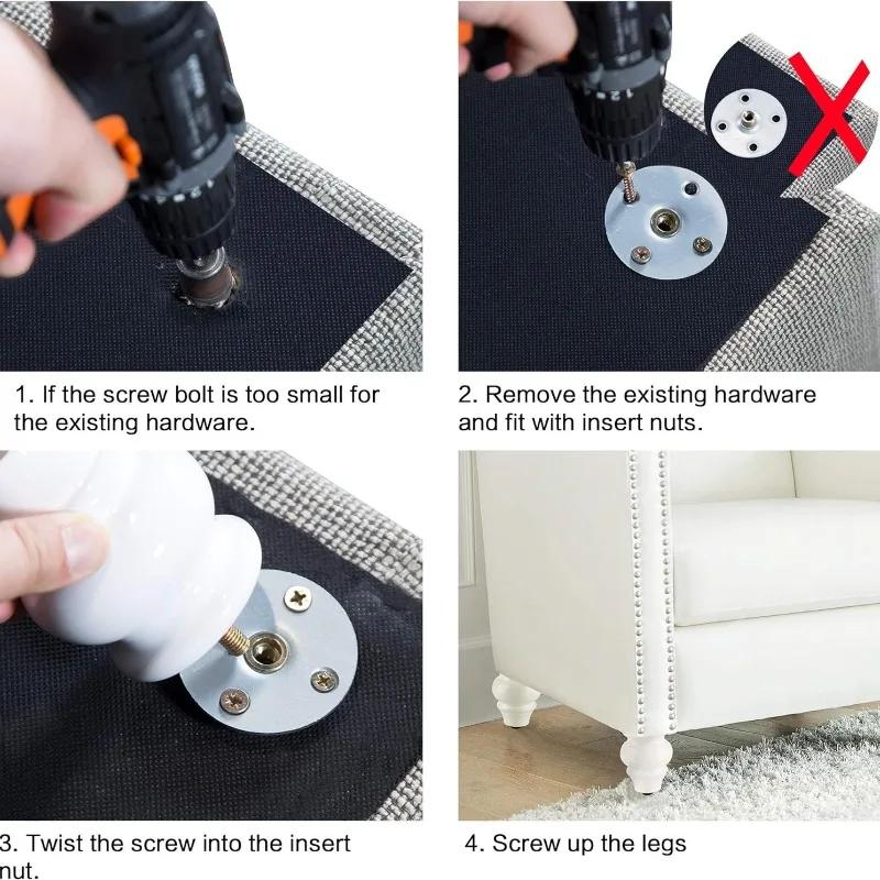 4 шт. 15 см Европейский стиль Мебельная ножка Массив дерева Ножки для дивана Запасные ножки Фурнитура Кофейный столик ТВ-шкаф Деревянные ножки