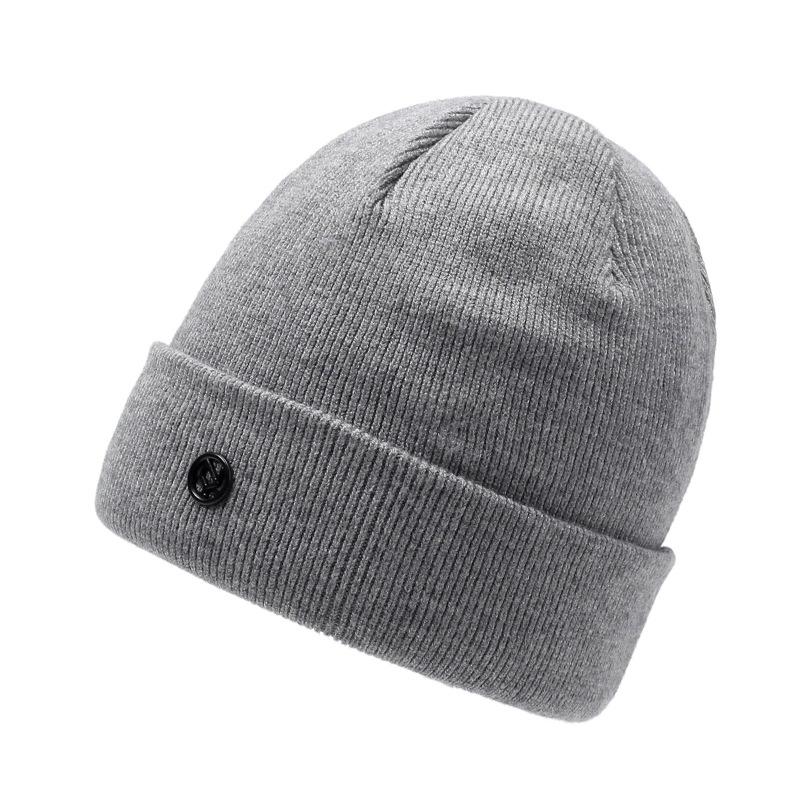 Мужская зимняя утепленная кашемировая вязаная шапка из толстой шерсти для верховой езды теплая лыжная шапка