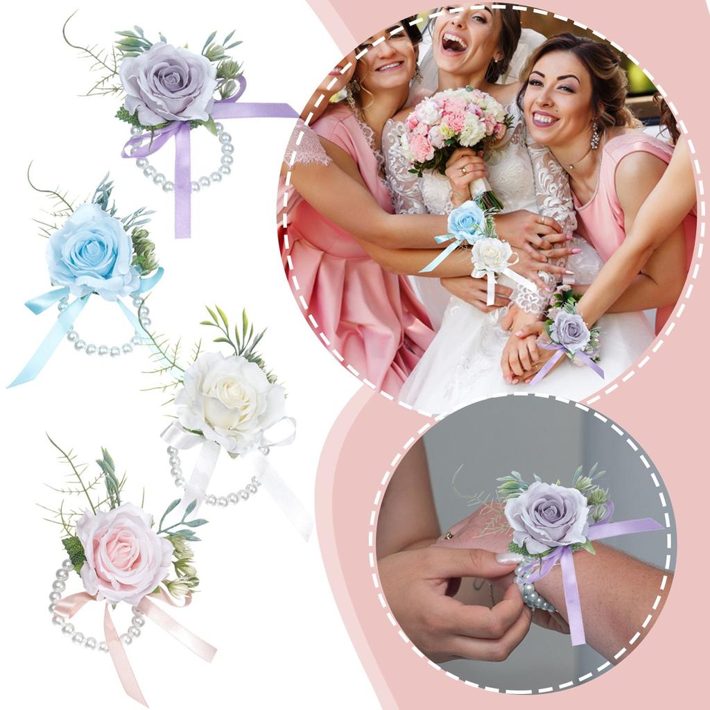 Bridal Bridesmaid Party Forest Light Color Corsage Wrist Flower Wedding Wedding Bridal Corsage Wrist Flower Accessories