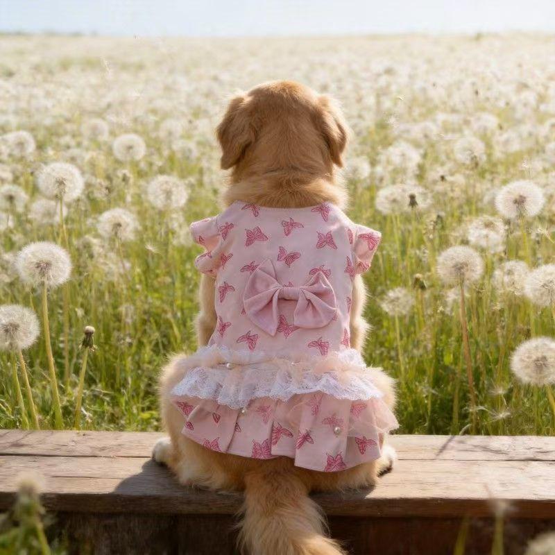 Samoyed Clothes Summer Poodle Bichon Schnauzer Corgi Border Collie Husky Labrador Golden Retriever Big Dog Clothing Dress 5XL