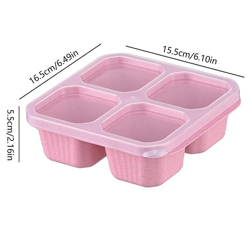 1 шт. коробка для закусок с четырьмя прозрачными крышками, тарелка для закусок с коробкой для сухофруктов, коробка для чая и еды и тарелка для закусок с функцией сохранения свежести