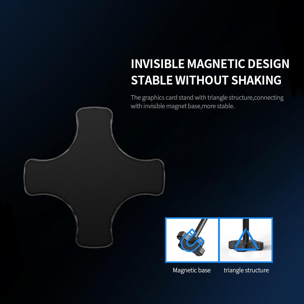 GM961 Алюминиевый вертикальный держатель видеокарты с одной опорой, кронштейн для настольного ПК, чехол для видеокарты