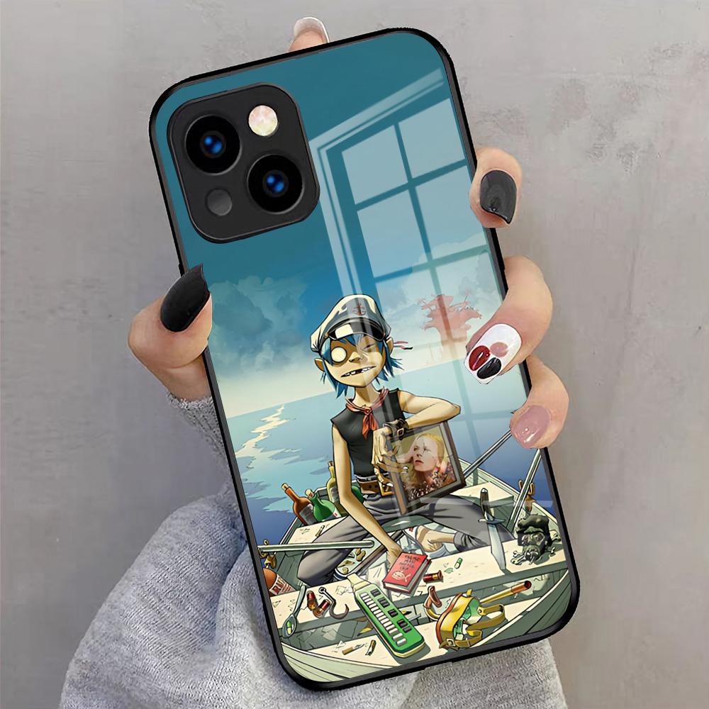 GorillazS Band Phone Case For IPhone 17 Pro Max 16 15 14 Pro Max 13 11 X Xs Xr 8 7Plus Glass Cover