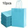 10pcs Paper Gift Bags Versatile Shopping Bags Reusable Colored Kraft Bags Gifts Storage Craft Projects Decorative Paper Bags