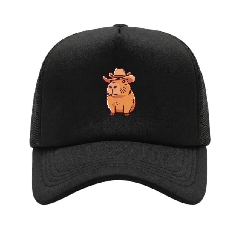 Регулируемая бейсболка с принтом капибары, классическая кепка-snapback, кепка для папы, дышащая кепка с сеткой, кепка для гольфа, рыбалки, для активного отдыха, от солнца