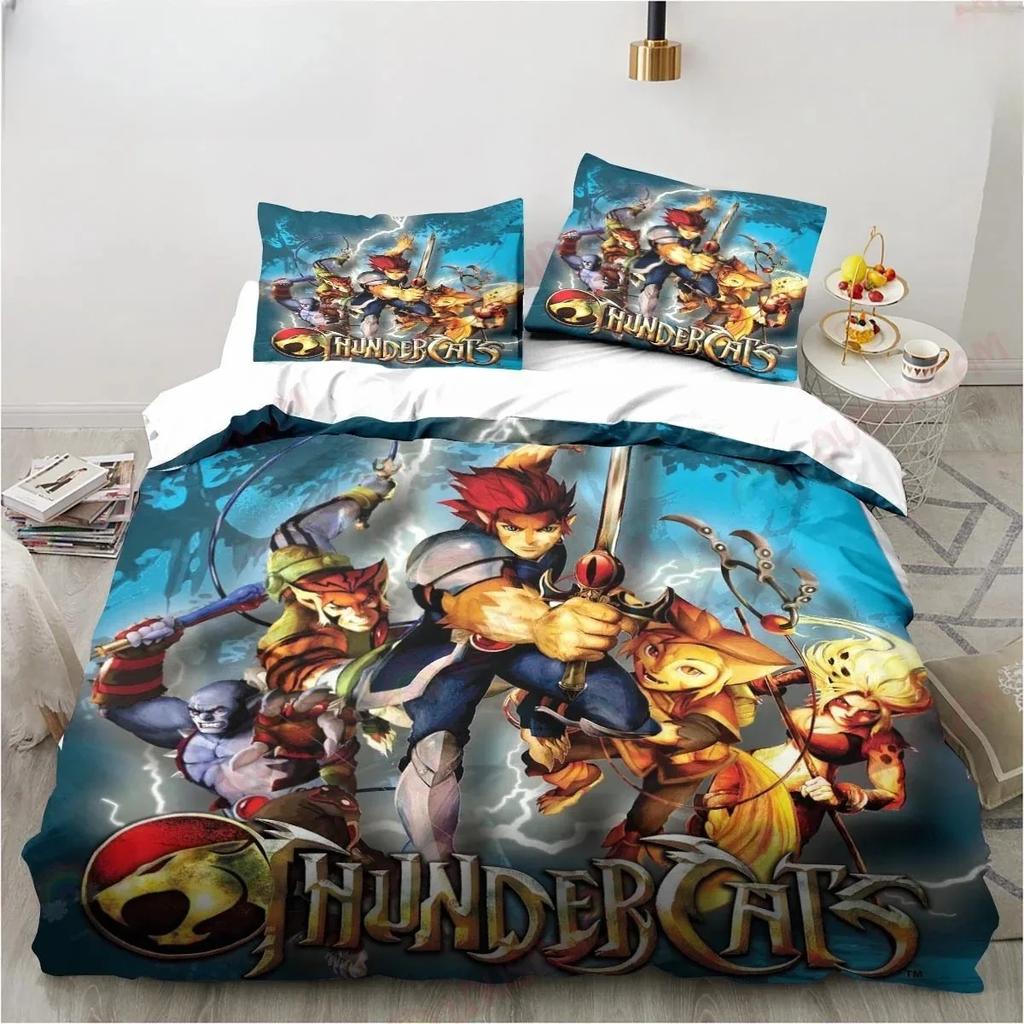 Картонный Набор Постельного Белья Thundercats Король Шет Твин Двуспальный Детский Набор Постельного Белья Микрофибра Или Полиэстер Мягкий с Мягкой Тканью Комплект Пододеяльника Домашний Текстиль