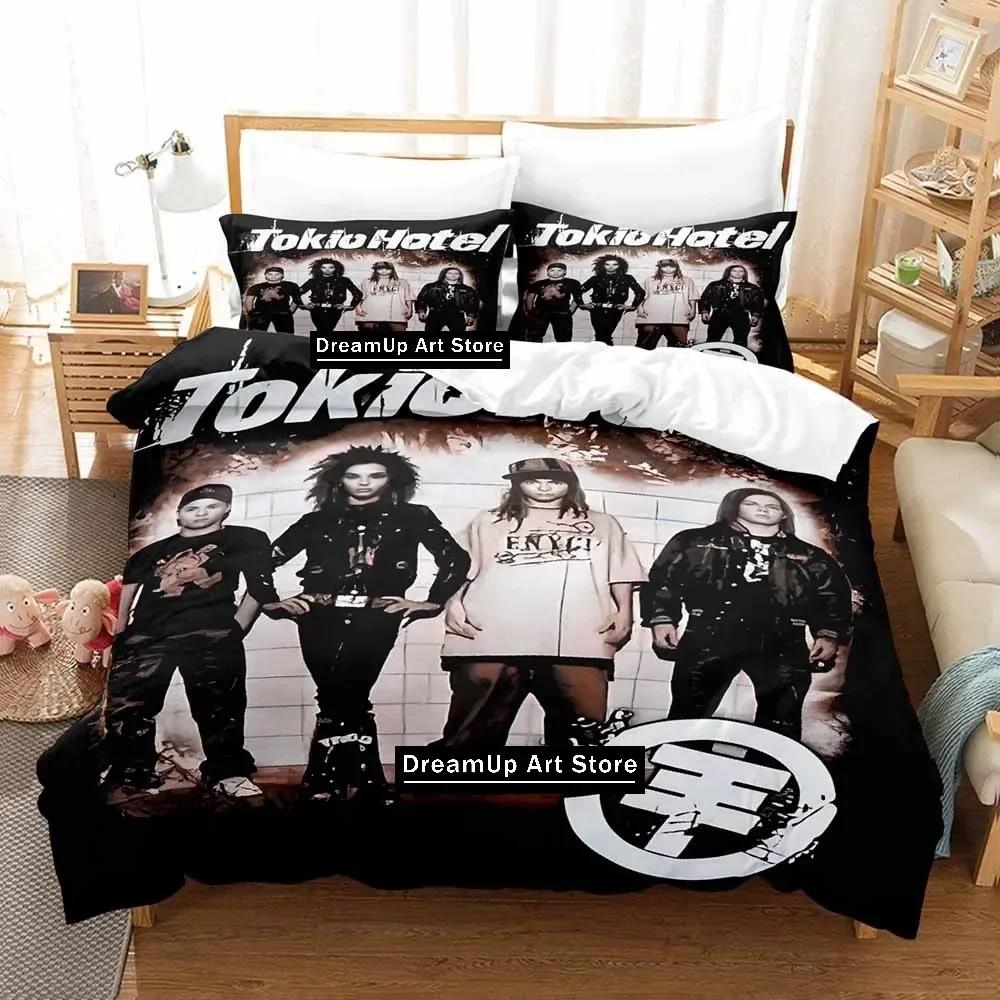 Band Tokio Hotel Bedding Set Quilt Cover Bed Cover with Pillowcase Twin Single Queen King Size Boys Adult Home Textile