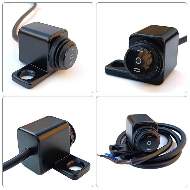 REYLNXR Motorcycle Headlight Horn Switch, Motorcycle Handle Switch, Headlight Horn Switch, 12 V ON/OFF/ON