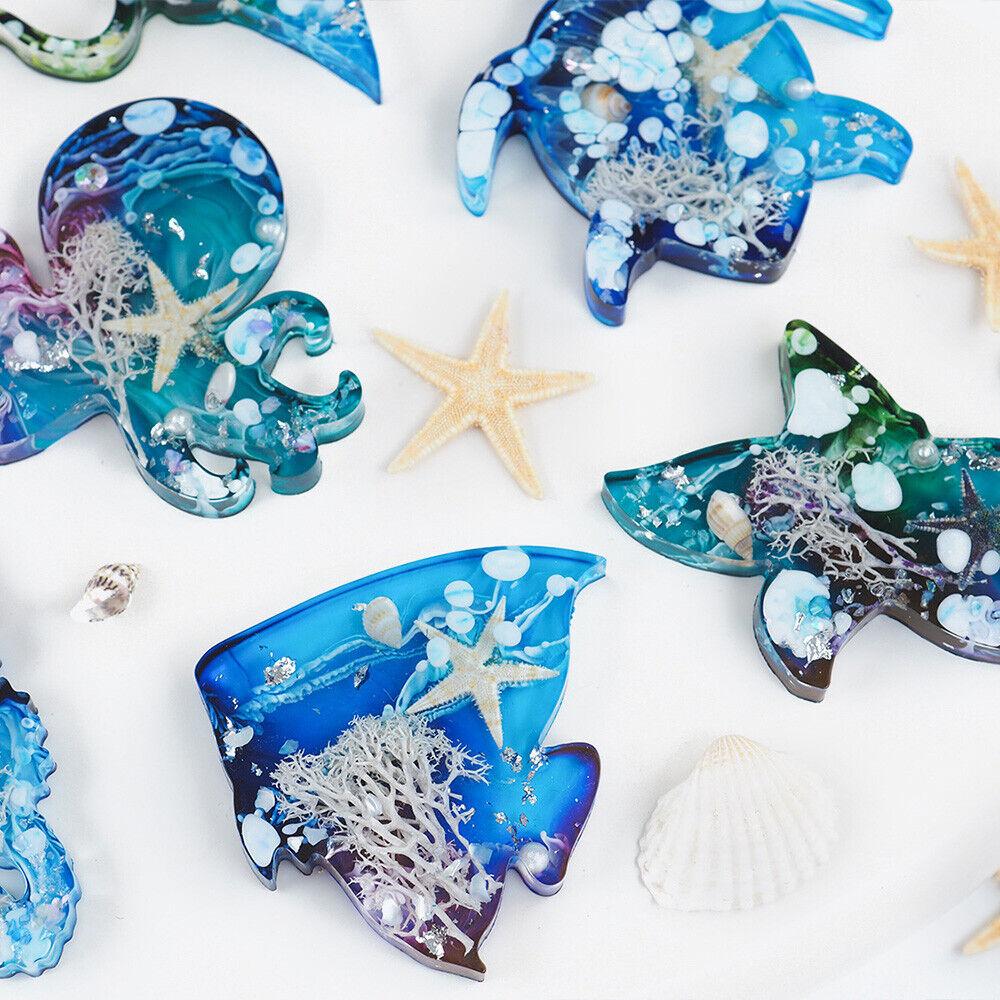 Силиконовые формы на тему морских животных Kell, морские животные, рыбы, осьминоги, форма для эпоксидной смолы «сделай сам»