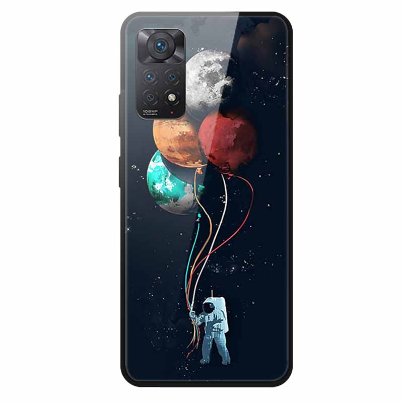 Tempered Glass Case For Xiaomi Redmi Note 12 Pro 4G Case Hard Glass Back Cover For Redmi Note 12 Pro 4G Phone Case Soft Bumper