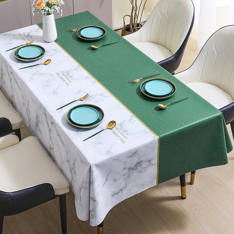 Легкая роскошная домашняя водонепроницаемая маслостойкая термостойкая скатерть простая чайная скатерть коврик для стола бытовая