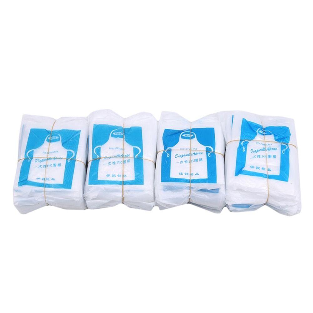 100 шт. прозрачный антизагрязняющий фартук уборка кухни фартуки для готовки новый одноразовый фартук для взрослых