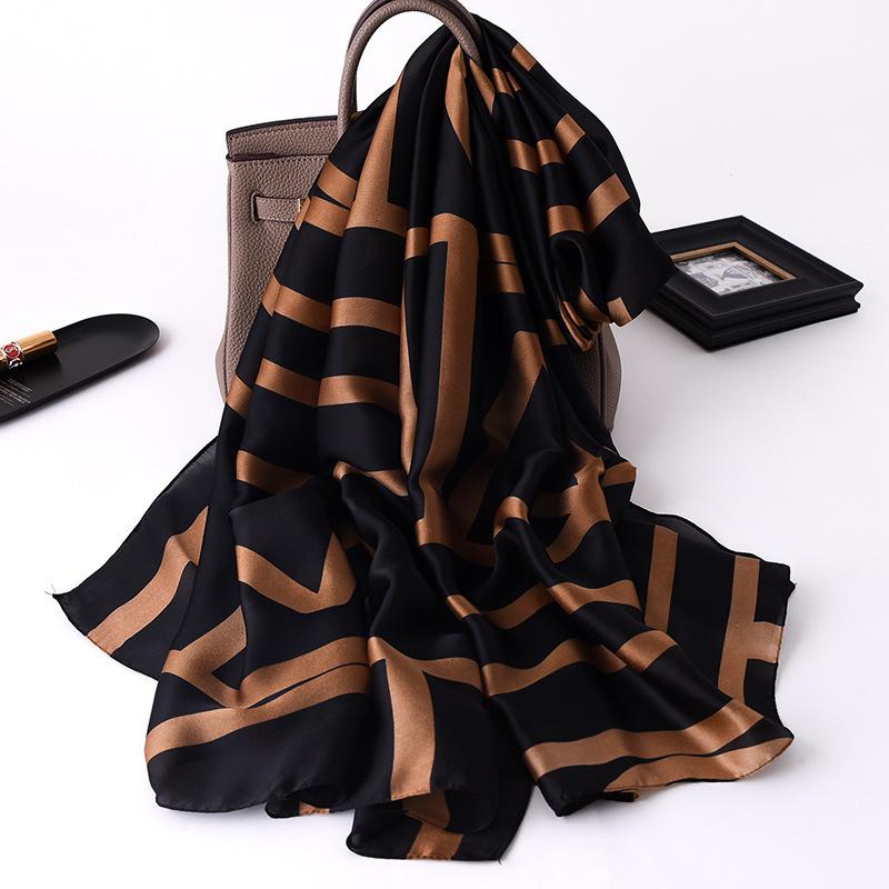 Spring Summer Shawl Women's Sunshade Silk Scarf Shawl Beach Seaside Scarves