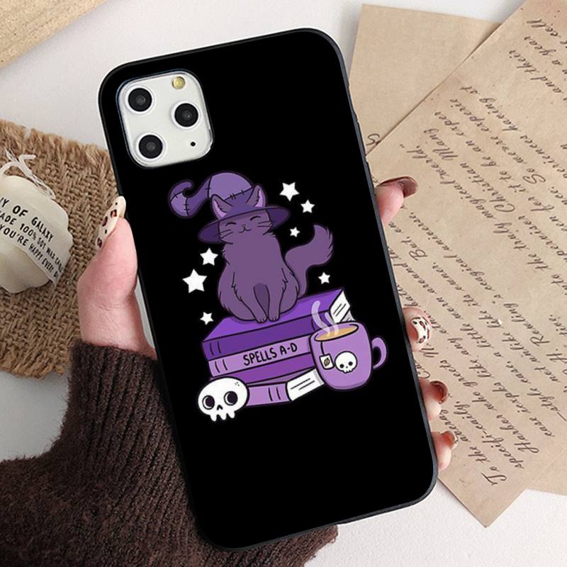 MaiYaCa Ведьма и кошка красочный милый чехол для телефона для iPhone 13 11 12 pro XS MAX 8 7 6 6S Plus X 5S SE 2020 XR чехол
