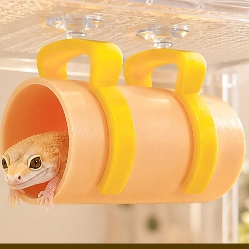 with Suction Cup Reptile Shelter Realistic Hidden Cave Shelter Aquarium Decoration