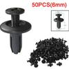 50 Pcs Push Pin Clips Parts Accessories Car Exterior Trim Plastic Rivets