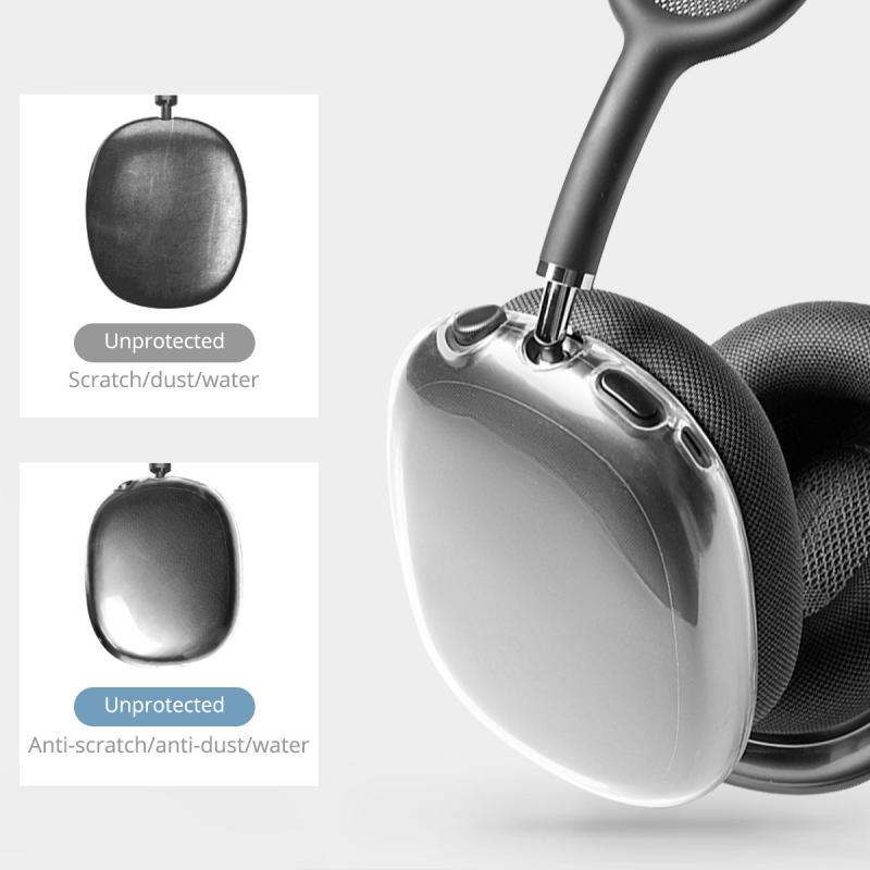 HdoorLink 2 шт. прозрачный силиконовый мягкий защитный чехол из ТПУ для наушников Airpods Max, аксессуары для наушников, прозрачная крышка, сменная повязка на голову