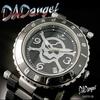Часы DADANGEL с черепом, черные, керамические, нержавеющая сталь, японский кварц с календарем, простой инструмент для регулировки браслета, подарок для мужчин и