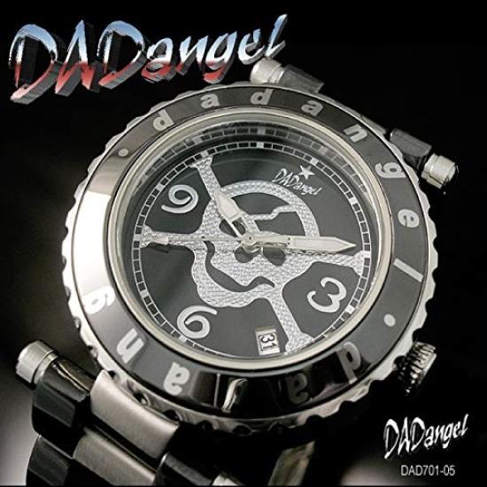 Часы DADANGEL с черепом, черные, керамические, нержавеющая сталь, японский кварц с календарем, простой инструмент для регулировки браслета, подарок для мужчин и