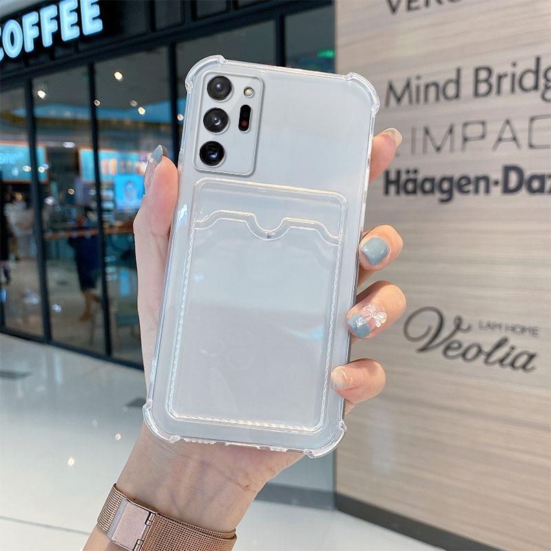 Держатель карты сумка прозрачный чехол для Samsung A12 A13 A21S A22 A32 A42 A52 A72 5G A51 A71 A50 A30S A50S 4G противоударные чехлы