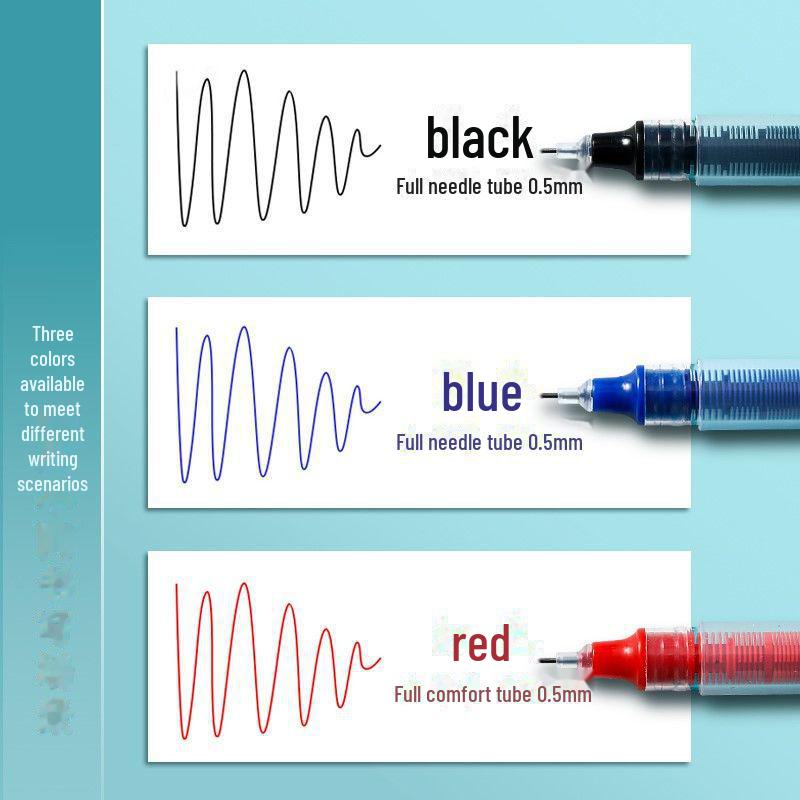 Шариковая ручка черного цвета с большой емкостью и быстрой сушкой - 0,5 мм для использования в офисе и учебе