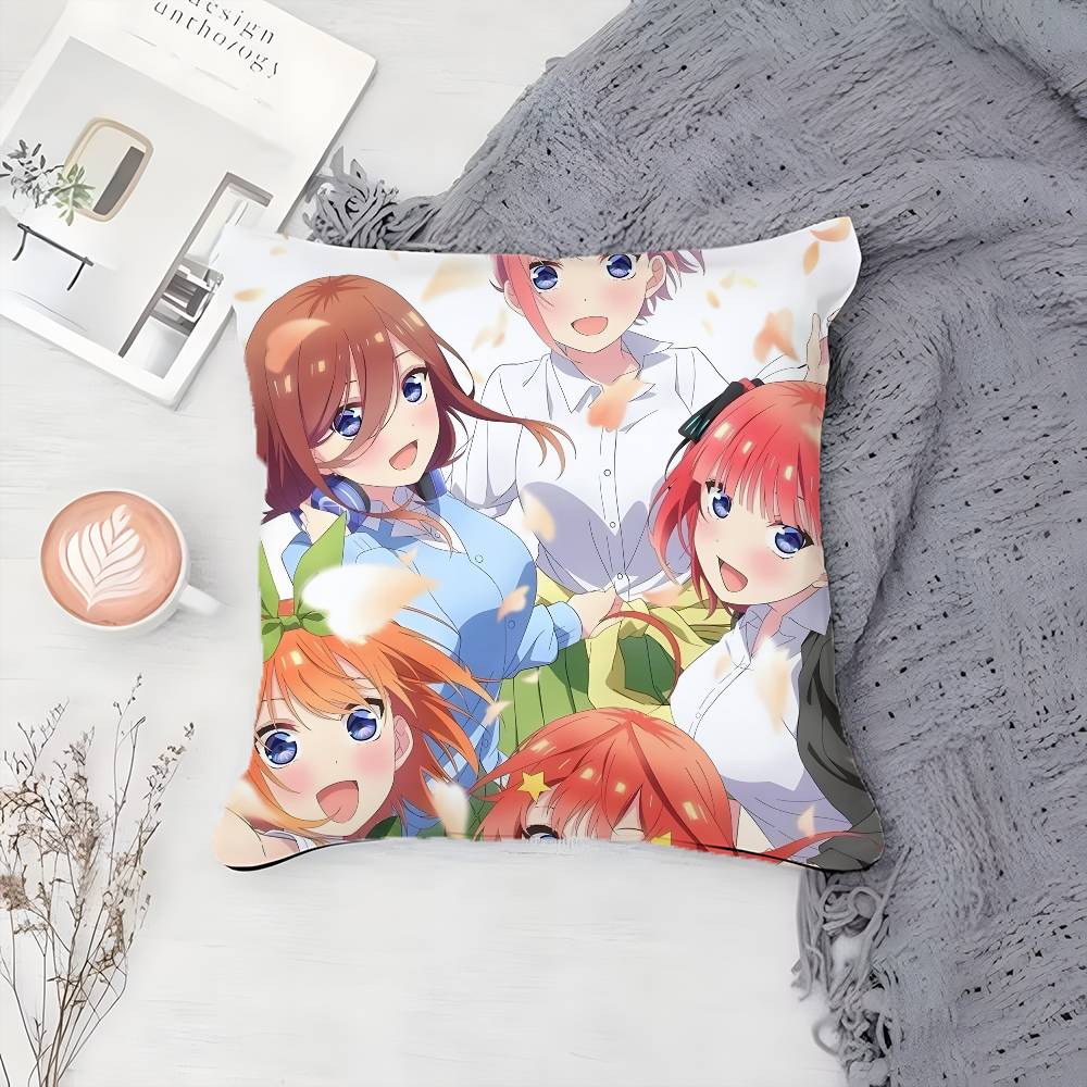 T-The Quintessential Quintuplets-MT Anime Pillow Case Printing Pillowcase Living Room Sofa Cushion Cover Bedroom Room Decor