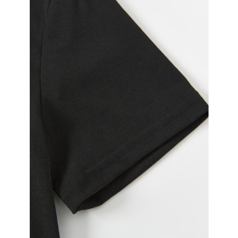 Европейский размер Мальчишеский пуловер с круглым вырезом и принтом букв Крутая универсальная футболка