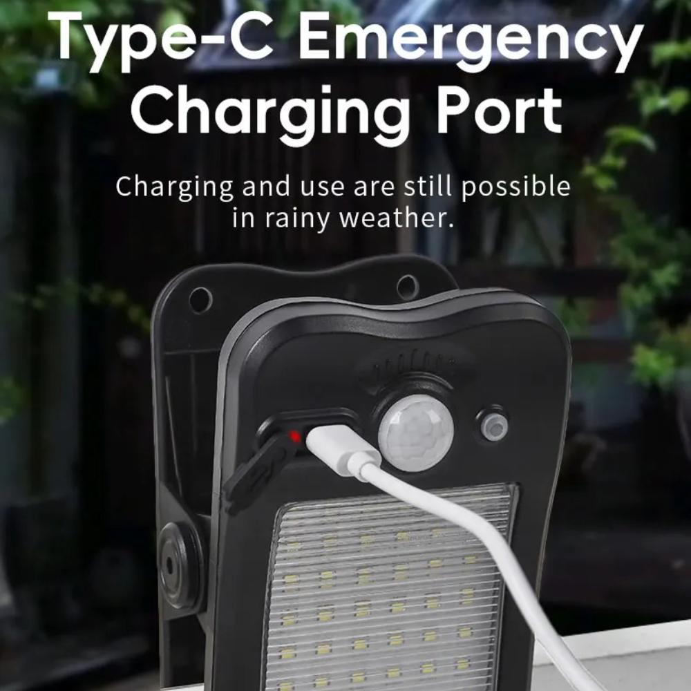 Светодиодный солнечный светильник на прищепке, умный, с датчиком движения, для улицы, для сада, водонепроницаемый, уличный светильник для палатки, гаража, двора, высокой яркости