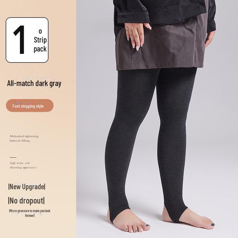 Большие черные бархатные утолщенные леггинсы с высокой талией - утягивающие колготки без паха для зимы