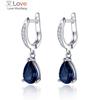 Элегантные синие кубические циркониевые серьги-подвески для женщин, высококачественный подарок на годовщину, классические украшения для банкета и вечеринки