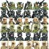 Non-Toxic Military Building Blocks Ghost Special Forces Soldiers Puzzle Early Education Toy Building Block Wall Birthday Gift Toys Dolls