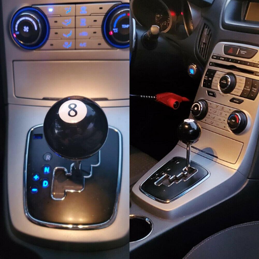POSSBAY New Universal Black No.8 Billiard Ball Round Custom Gear Shifter Shift Knob