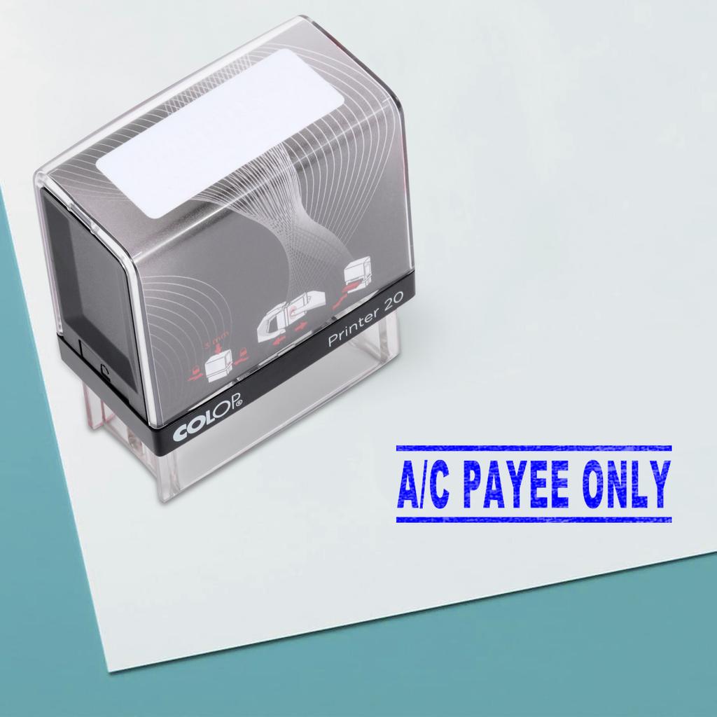 A/C Payee Self Inking Rubber Stamp Custom Colop Office Stationary P20 Mini Stamper
