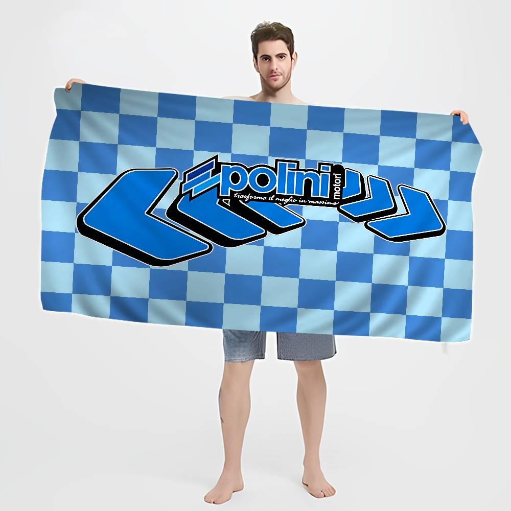 Components brand P-Polini motorcycle Anime Beach Swimming Towel Soft Absorbent Washcloth Children's Gifts for Kids Travel Gym