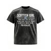 Scottish Pride 230G Washed T-Shirt - Humorous Scottish Slogans And Tartan Saltire Flag Print, 180Gsm Casual Tee for Celtic-Themed Events, Scottish