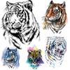 Реалистичная голова тигра, временные татуировки для мужчин, мальчиков, взрослых, поддельные компас, Лев, Сова, лиса, татуировка, наклейка, перенос воды, боди-арт, татуировки