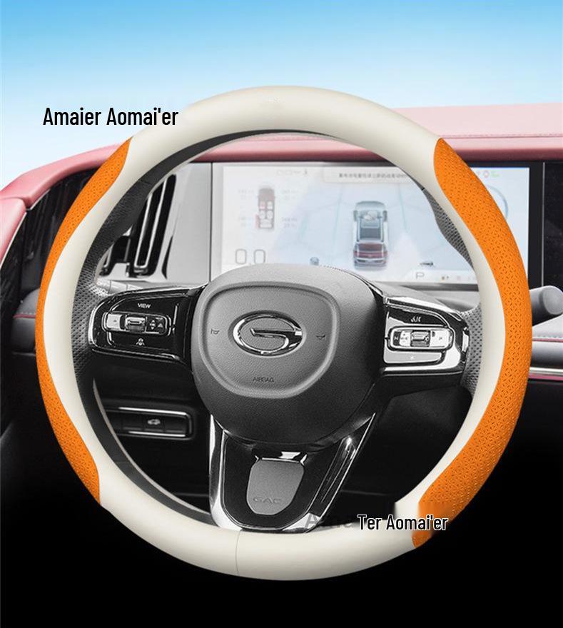 Оригинальная кожаная накладка на руль автомобиля Trumpchi для M8 Shadow Leopard, M6 Shadow Cool, GS3, GS4, GS8 - Противоскользящая, Тонкая модель.