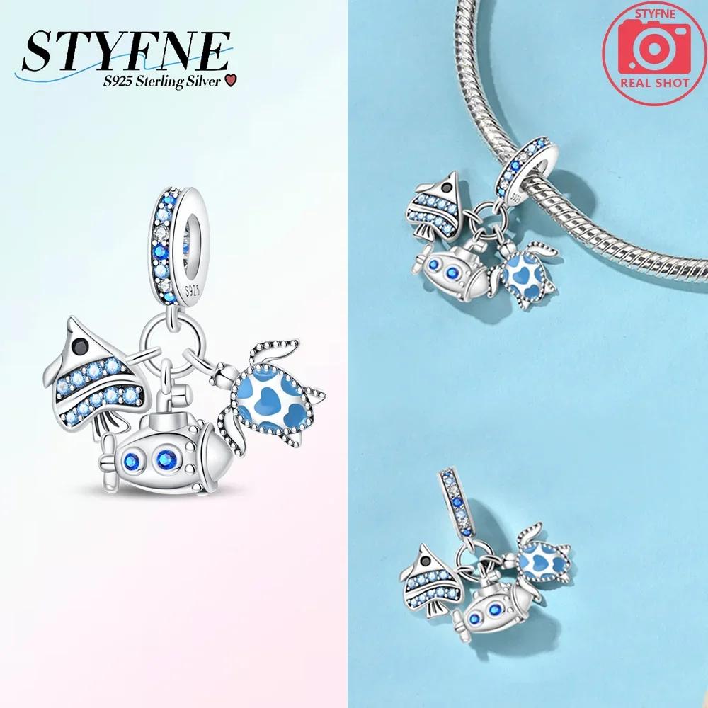 Exquisite Copper Colorful Star Turtle Charm Fit Original Bracelet Women Necklace Jewelry Gift Copper Charm Beads