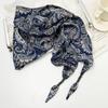Retro Paisley Silk Triangle Scarf for Women – Versatile Waist and Jeans Accessory