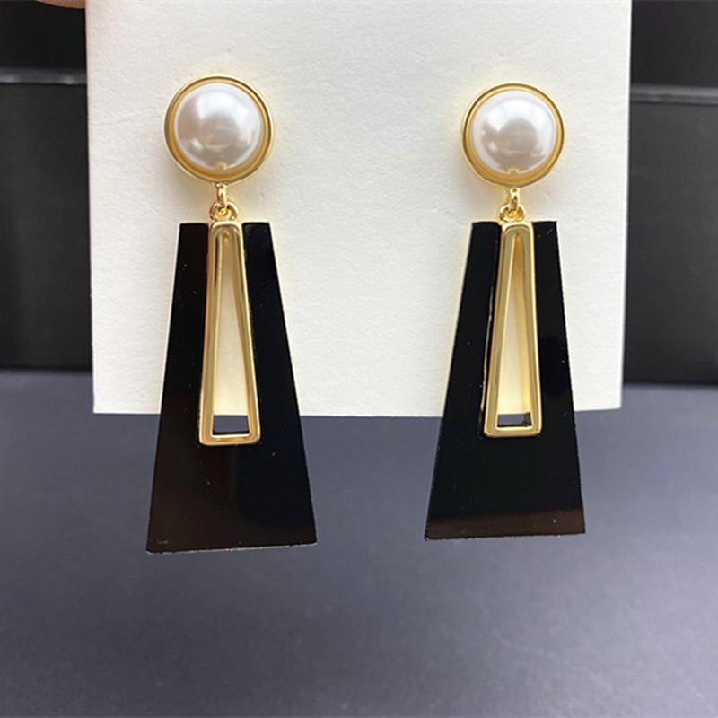 S925 игла Сладкие ювелирные изделия Черные серьги-бантики Новый дизайн Кристалл Стекло Искусственный жемчуг Серьги-капли Сердце Для